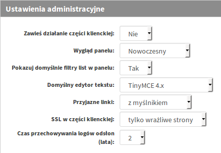 6 Ustawienia administracyjne